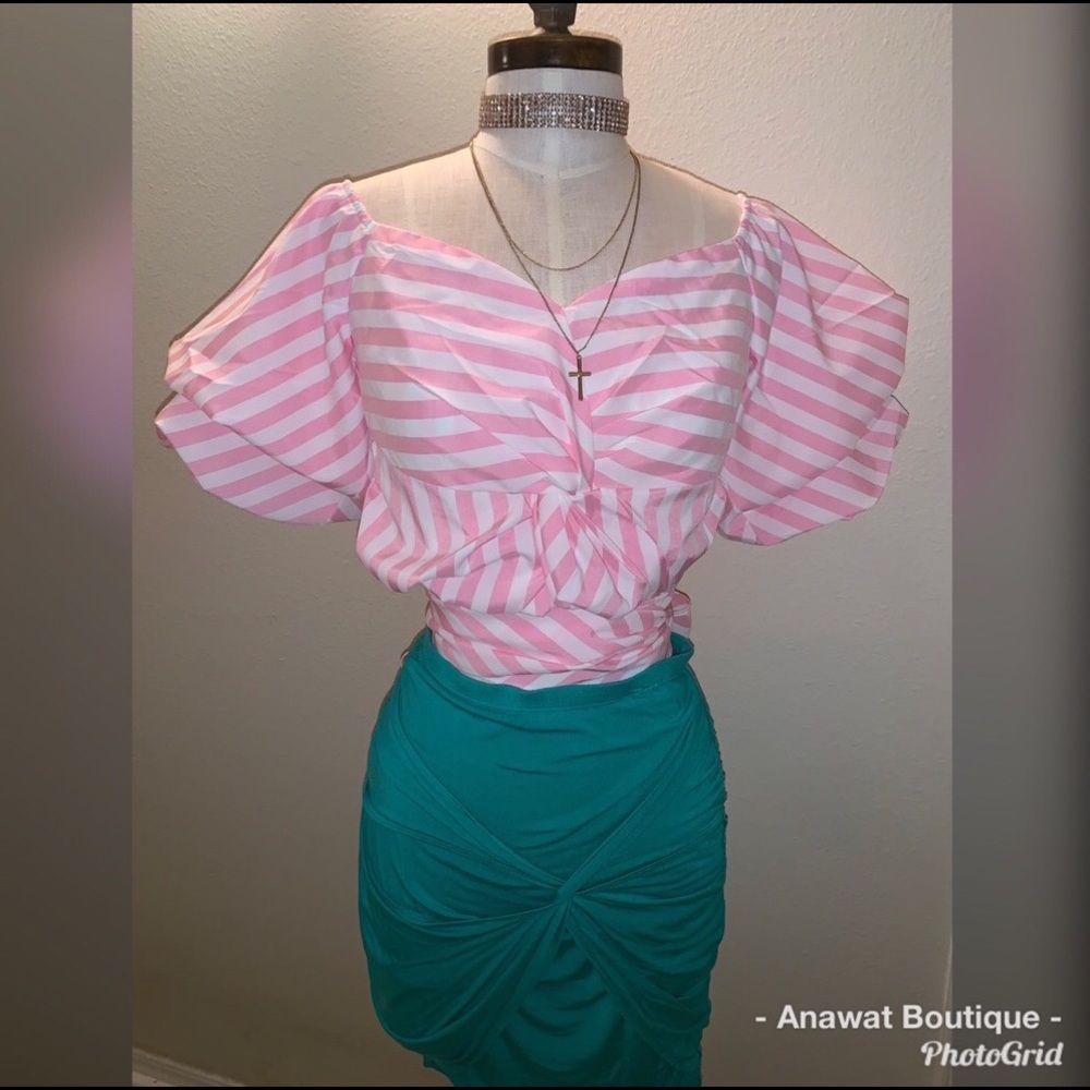 Insta Butterfly Puff Short Sleeve Top